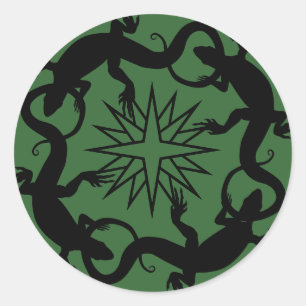 Lizard Stickers Cool Retro Reptile Art Sticker