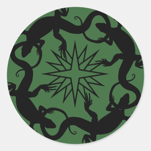 Lizard Stickers Cool Retro Reptile Art Sticker (Vorderseite)