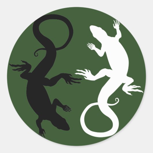 Lizard Stickers Cool Retro Reptile Art Sticker (Vorderseite)