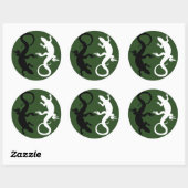 Lizard Stickers Cool Retro Reptile Art Sticker (Blatt)