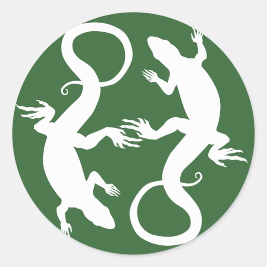 Lizard Stickers Cool Retro Reptile Art Sticker (Vorderseite)