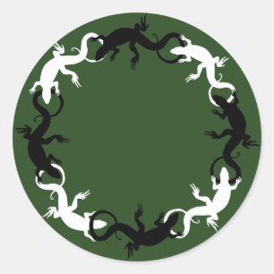 Lizard Stickers Cool Retro Reptile Art Sticker