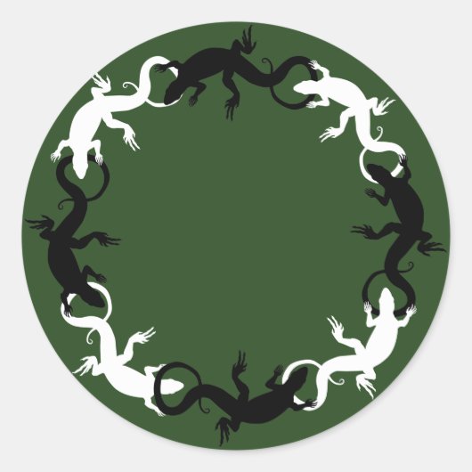 Lizard Stickers Cool Retro Reptile Art Sticker (Vorderseite)