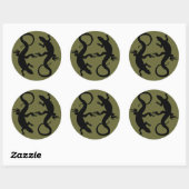 Lizard Stickers Cool Retro Reptile Art Sticker (Blatt)