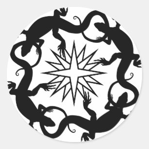 Lizard Stickers Cool Retro Reptile Art Sticker