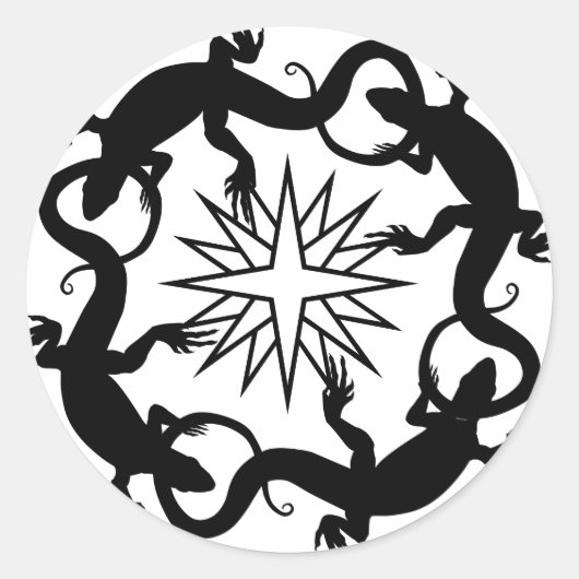 Lizard Stickers Cool Retro Reptile Art Sticker (Vorderseite)