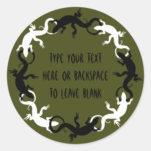Lizard Stickers Personalisiert Lizard Art Stickers (Vorderseite)