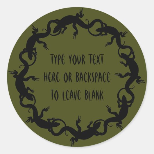 Lizard Stickers Personalisiert Lizard Art Stickers (Vorderseite)