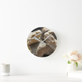 Lizard Time Bearded Dragon Clock Runde Wanduhr (Zuhause)