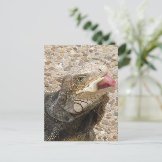 Lizard Tongue Postcard Postkarte (Stehend Vorderseite)