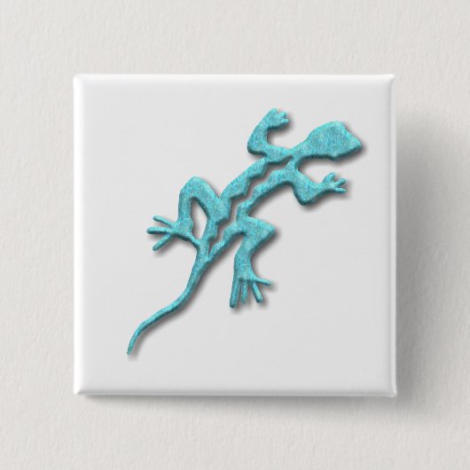 Lizard-Türkis Button (Vorderseite)