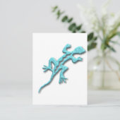 Lizard-Türkis Postkarte (Stehend Vorderseite)