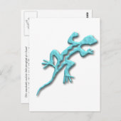 Lizard-Türkis Postkarte (Vorne/Hinten)