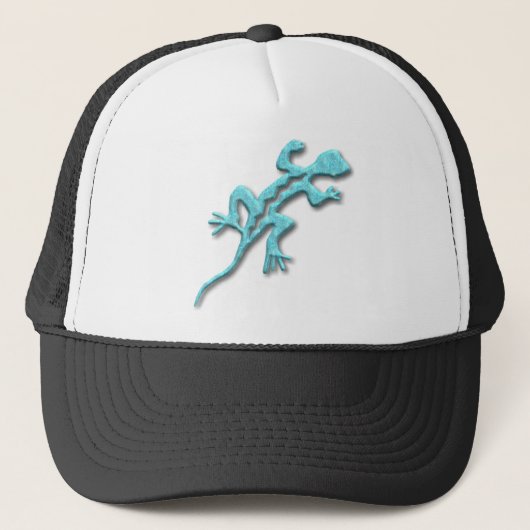 Lizard-Türkis Truckerkappe (Vorderseite)