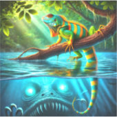 Lizard und Monster Aufkleber (Vorderseite)
