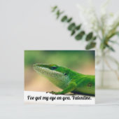 Lizard Valentine Postkarte (Stehend Vorderseite)