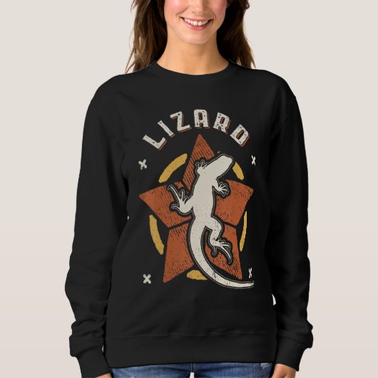 Lizard Vintage Retro Classic Animal Sweatshirt (Vorderseite)
