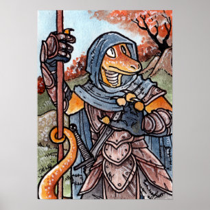 Lizard Warrior Poster