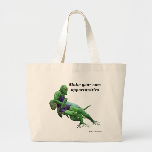Lizard Warrior Wrestling Fantasy Art Tote Tasche (Vorne)