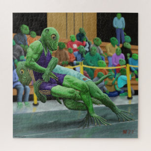 Lizard Warrior Wrestling Große Fantasiewelt Puzzle