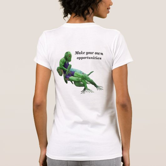 Lizard Warrior Wrestling Sport Fantasy Art T - Shi T-Shirt (Rückseite)