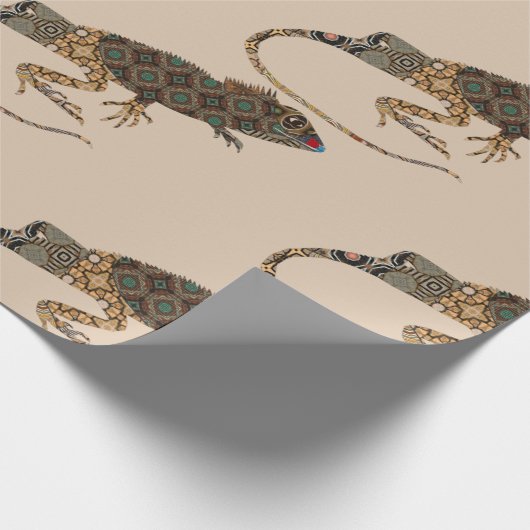 Lizard Wrapping Paper Geschenkpapier (Ecke)