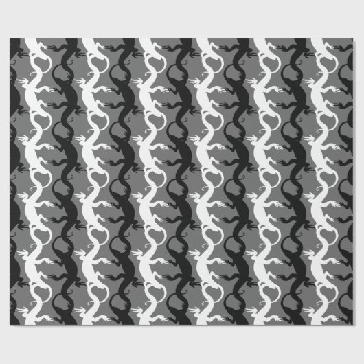 Lizard Wrapping Paper Reptile Art Weihnachtspapier Geschenkpapier (Flach)