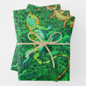 Lizards Batik Geschenkpapier Set (Beispiel)