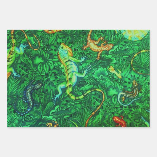 Lizards Batik Geschenkpapier Set (Vorderseite 3)