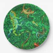 Lizards Batik Pappteller (Vorderseite)