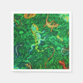 Lizards Batik Serviette (Vorderseite)