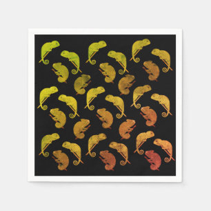 Lizards Chameleons Art Serviette