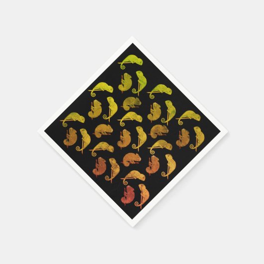 Lizards Chameleons Art Serviette (Ecke)