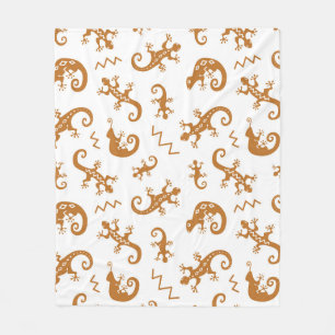 Lizards Chameleons: Nahtloses Muster. Fleecedecke