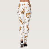 Lizards Chameleons: Nahtloses Muster. Leggings (Rückseite)