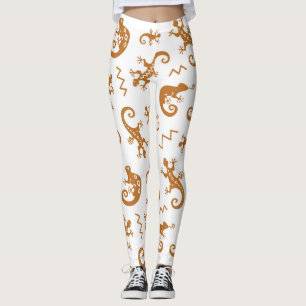 Lizards Chameleons: Nahtloses Muster. Leggings