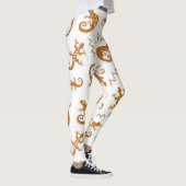 Lizards Chameleons: Nahtloses Muster. Leggings (Rechts)