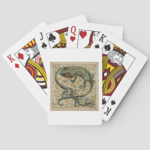 Lizards, design for a tile (w/c on paper) spielkarten
