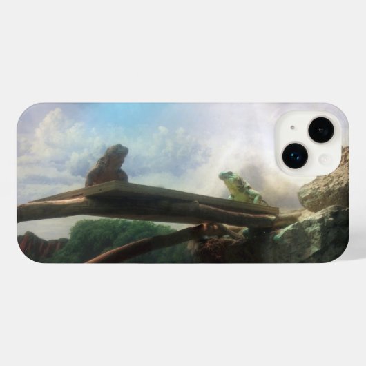 Lizards Face Off iPhone Case iPhone Hülle (Rückseite (Horizontal))