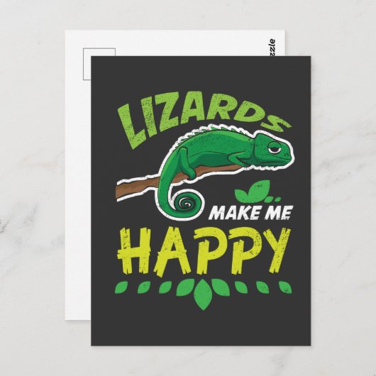 Lizards machen mich glücklich, Kostümgeschenke zu  Postkarte (Vorne/Hinten)