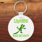 Lizards machen mich glücklich schlüsselanhänger (Vorderseite)