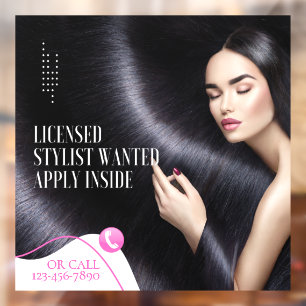 Lizensierter Haarstylist gesucht Anpassung Vorbei Fensteraufkleber