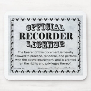 Lizenz aufzeichnen mousepad