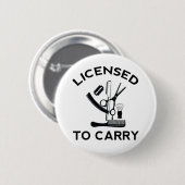 Lizenz für Carry Barber Friseur Button (Vorne & Hinten)