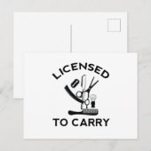 Lizenz für Carry Barber Friseur Postkarte (Vorne/Hinten)