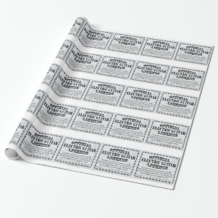 Lizenz für elektrische Gitarre Geschenkpapier