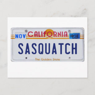 Lizenz Kaliforniens Sasquatch Postkarte