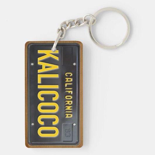 Lizenz-Platten-Schlüsselanhänger GEWOHNHEIT Schlüsselanhänger (Rückseite)