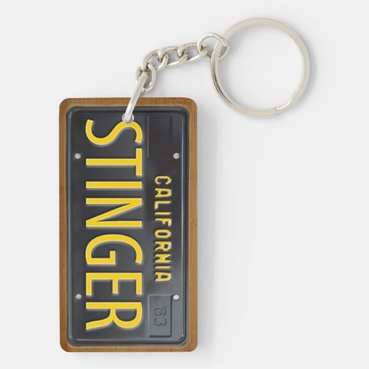 Lizenz-Platten-Schlüsselanhänger GEWOHNHEIT Schlüsselanhänger (Rückseite)