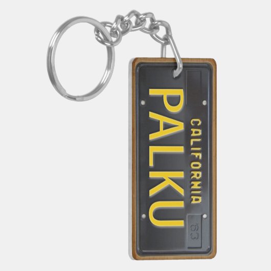 Lizenz-Platten-Schlüsselanhänger GEWOHNHEIT Schlüsselanhänger (Vorderseite links)